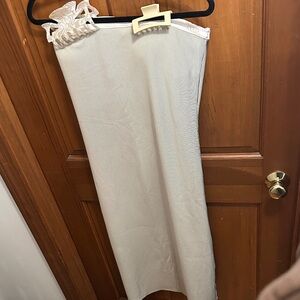 Offline Elegant Cream Sleeveless Dress